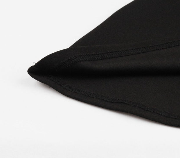 S-4XL Big Size Women Gothic Sexy Mini Dress Autumn Black Mesh Patchwork See-Through Flare Sleeve Draped Elegant Party Dress