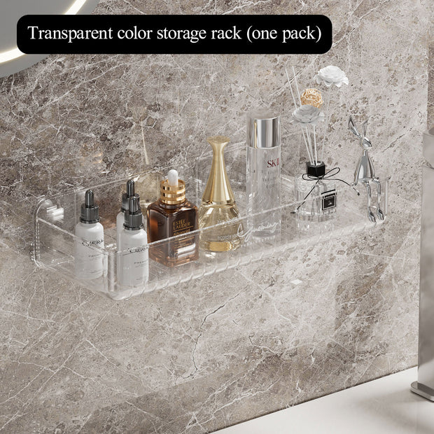 PET bathroom rack wash table cosmetic storage box on the wall bathroom storage rack toilet finishing appliances