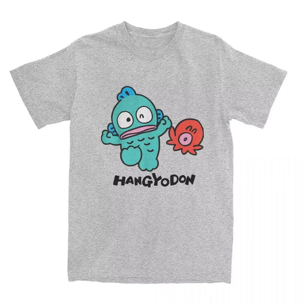 Hangyodon T-Shirt Men Women Funny Pure Tees Crewneck Short S