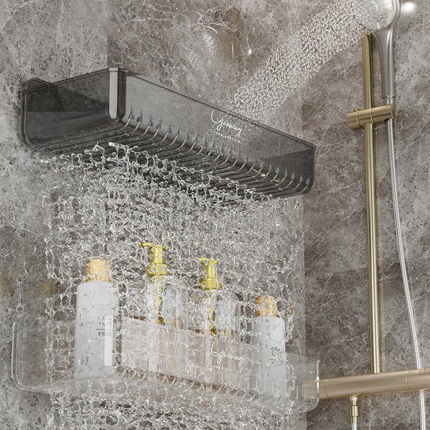 PET bathroom rack wash table cosmetic storage box on the wall bathroom storage rack toilet finishing appliances