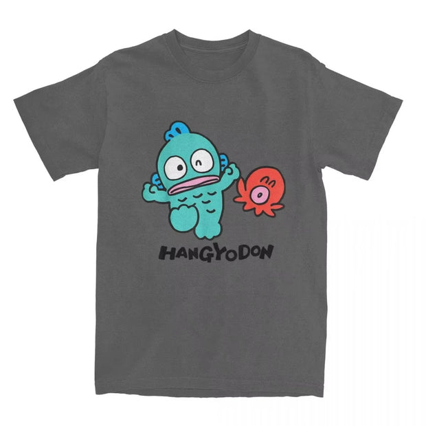 Hangyodon T-Shirt Men Women Funny Pure Tees Crewneck Short S