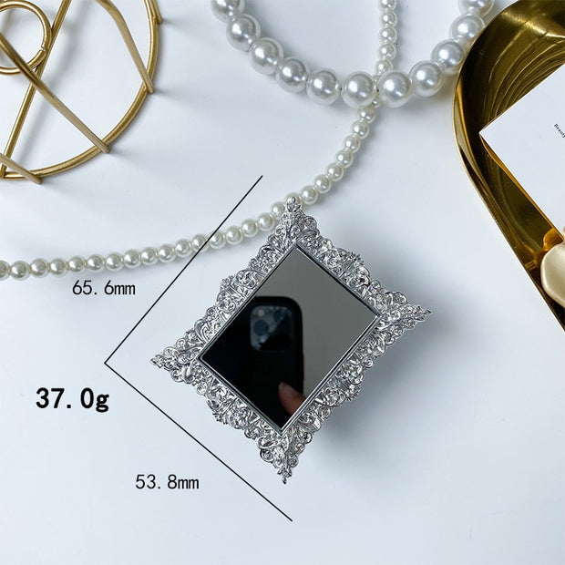 Ins Pattern Mirror Grip Tok Plating Mobile Phone Holder Extension Bracket Suitable for IPhone Samsung Mobile Phone Accessories