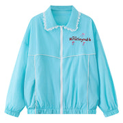 Lace Collar Protection Jacket for Women Thin Sports Clothing