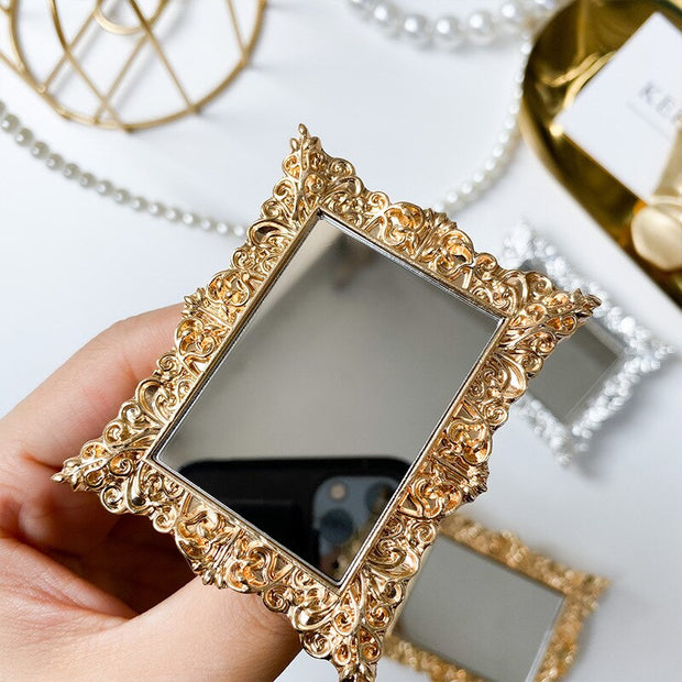 Ins Pattern Mirror Grip Tok Plating Mobile Phone Holder Extension Bracket Suitable for IPhone Samsung Mobile Phone Accessories