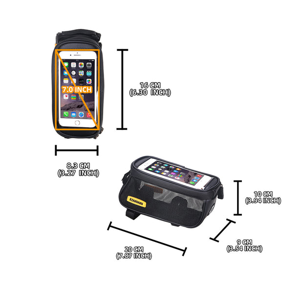 Bicycle Bag Golf Front Beam Bag Mountain Bike Headphone Audio Bag Mobile Phone Navigation Upper Tube Bag Riding Accessories