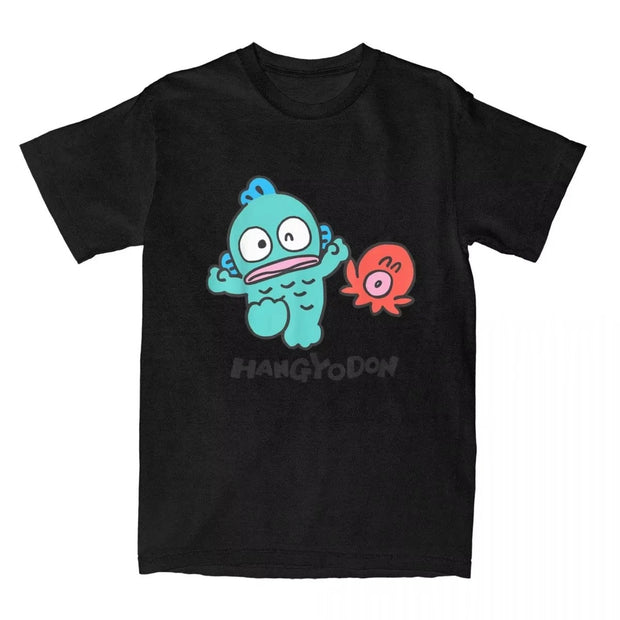 Hangyodon T-Shirt Men Women Funny Pure Tees Crewneck Short S